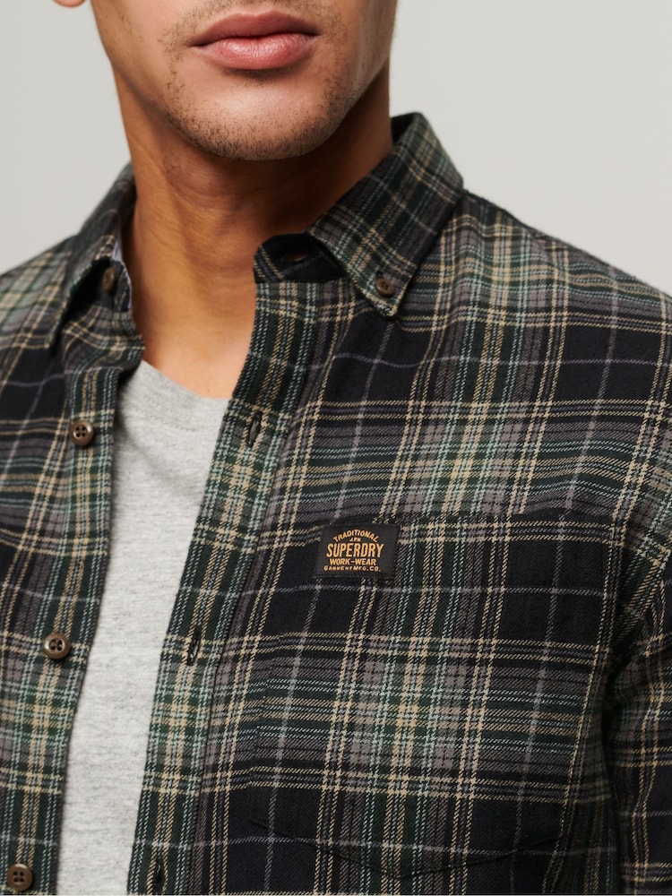 Superdry Black Long Sleeve Lumberjack Shirt - Image 5 of 8
