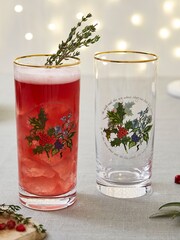 Portmeirion The Holly and the Ivy Set of 4 Hiball Glasses - Image 2 of 3