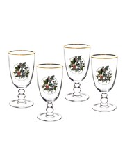 Portmeirion The Holly and the Ivy Set of 4 Goblets Wine Glasses - Image 3 of 3