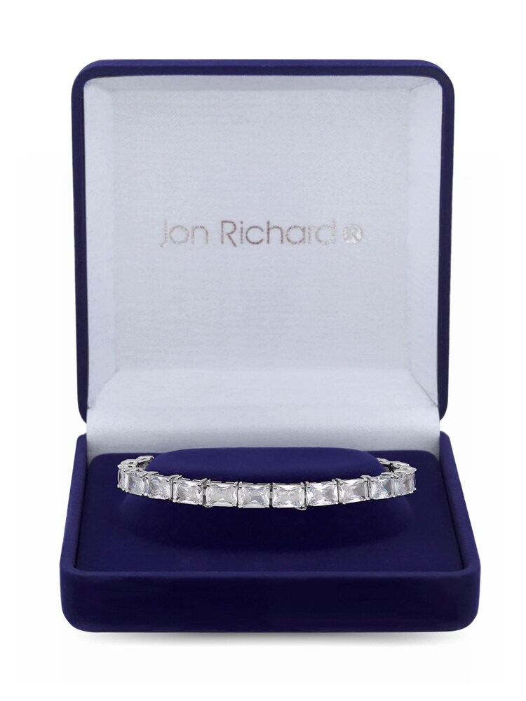 Jon Richard Silver Cubic Zirconia Baguette Bracelet - Gift Boxed - Image 2 of 4 Jon Richard Silver Cubic Zirconia Baguette Bracelet - Gift Boxed - Image 2 of 4