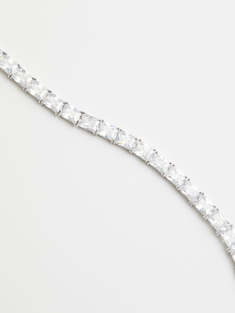 Jon Richard Silver Cubic Zirconia Baguette Bracelet - Gift Boxed - Image 4 of 4 Jon Richard Silver Cubic Zirconia Baguette Bracelet - Gift Boxed - Image 4 of 4