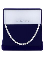 Jon Richard Cubic Zirkonia Baguette Toggle Choker Halskette - Geschenkkarton - Bild 1 von 3