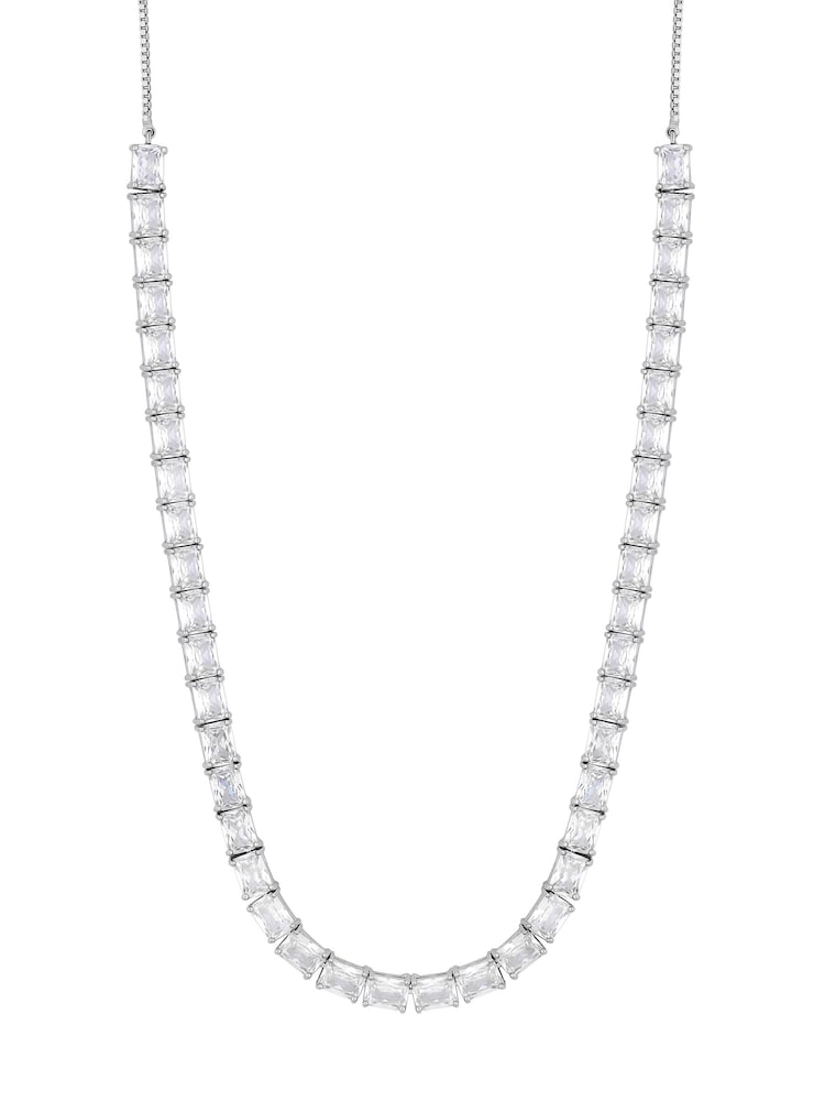 Jon Richard Cubic Zirkonia Baguette Toggle Choker Halskette - Geschenkkarton - Bild 2 von 3