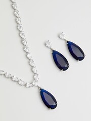 Jon Richard Silver Cubic Zirconia Statement Peardrop Earrings - Gift Boxed - Image 3 of 4