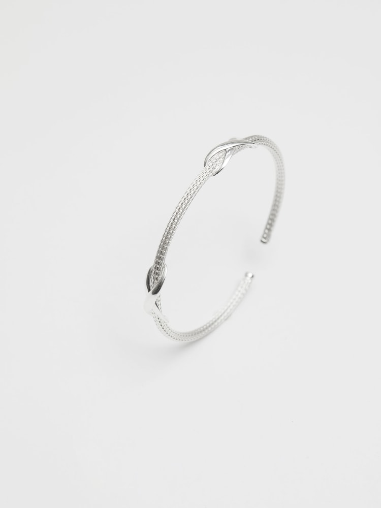 Simply Silver Silver Double Infinity Cuff Bracelet - Image 1 of 3