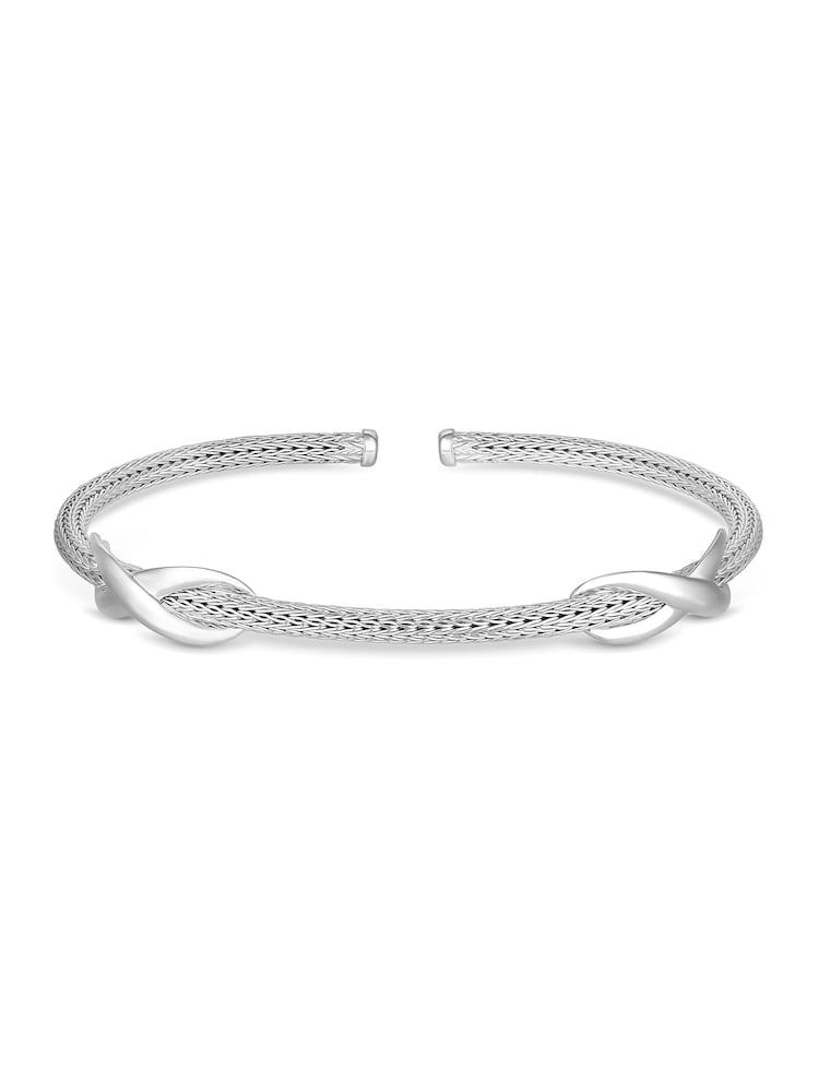 Simply Silver Silver Double Infinity Cuff Bracelet - Image 2 of 3