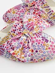 Cath Kidston Pink Ditsy Floral Pointed Bow Front Slipper Mules - Image 5 of 5