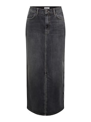ONLY Black 100% Cotton Denim Maxi Skirt - Image 5 of 5