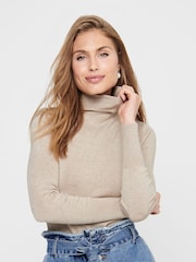ONLY Washed Black Knitted Roll Neck Jumper - Image 4 of 5