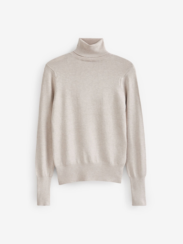 ONLY Washed Black Knitted Roll Neck Jumper - Image 5 of 5