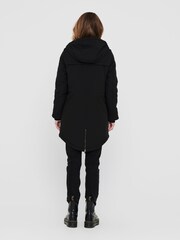 ONLY Black Technical Parka Coat with Faux Fur Lining - Image 3 of 5