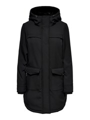 ONLY Black Technical Parka Coat with Faux Fur Lining - Image 5 of 5