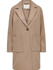 ONLY Brown Lightweight Tailored Coat with Front Pockets - Image 4 of 5