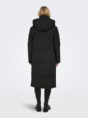 ONLY Black Longline 2-In-1 Water Repellent Padded Coat and Gilet - Image 2 of 7
