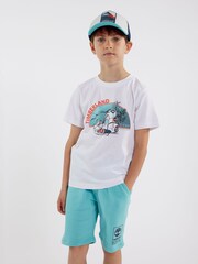 Timberland Logo Jersey Blue Shorts - Image 1 of 3