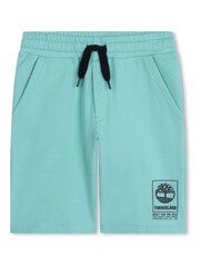 Timberland Logo Jersey Blue Shorts - Image 2 of 3