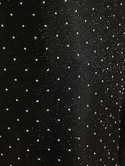 Quiz Black Rhinestone Glitter Woven Trousers - Image 5 of 5
