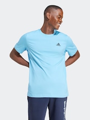 adidas Blue Light Essentials Single Jersey Embroidered Small Logo 100% Cotton T-Shirt - Image 1 of 6