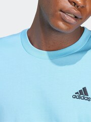 adidas Blue Light Essentials Single Jersey Embroidered Small Logo 100% Cotton T-Shirt - Image 5 of 6