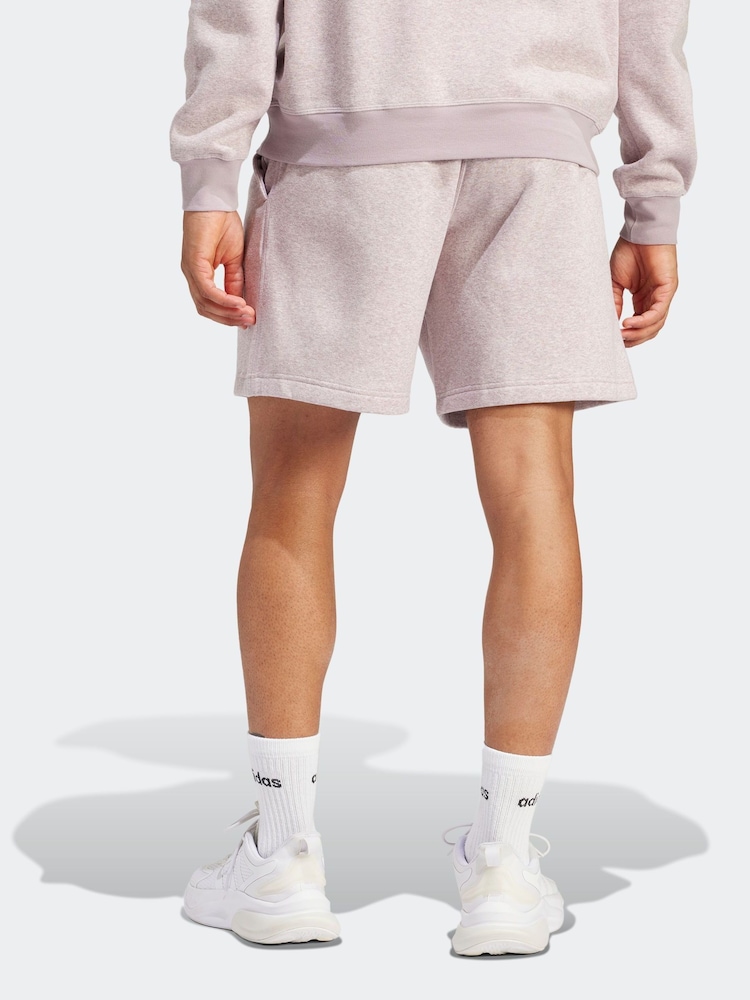 adidas Purple Sportswear Seasonal Essentials Mélange Shorts - Image 2 of 6