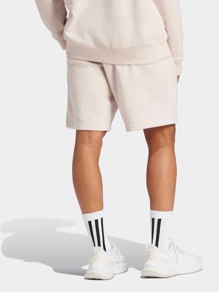 adidas Cream Sportswear All Szn Fleece Shorts - Image 2 of 6
