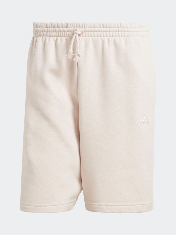 adidas Cream Sportswear All Szn Fleece Shorts - Image 6 of 6
