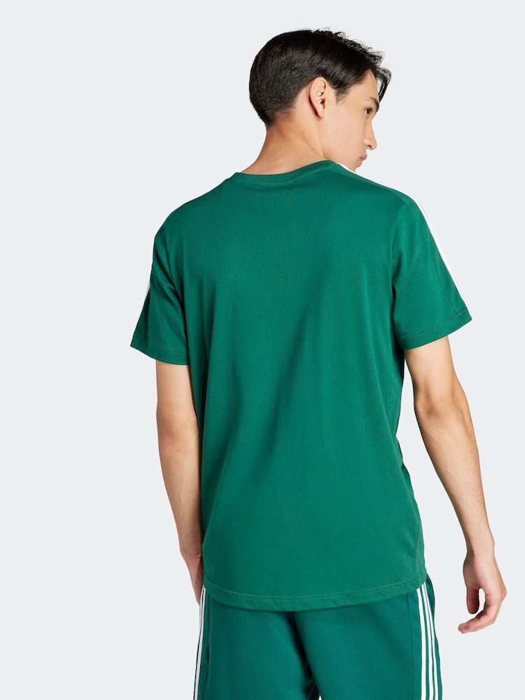 adidas Green Essentials Single Jersey 3-Stripes 100% Cotton T-Shirt - Image 2 of 7