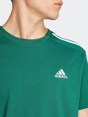 adidas Green Essentials Single Jersey 3-Stripes 100% Cotton T-Shirt - Image 5 of 7
