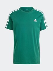 adidas Green Essentials Single Jersey 3-Stripes 100% Cotton T-Shirt - Image 7 of 7