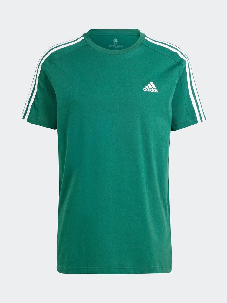 adidas Green Essentials Single Jersey 3-Stripes 100% Cotton T-Shirt - Image 7 of 7
