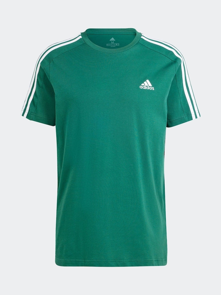 adidas Green Essentials Single Jersey 3-Stripes 100% Cotton T-Shirt - Image 7 of 7 adidas Green Essentials Single Jersey 3-Stripes 100% Cotton T-Shirt - Image 7 of 7