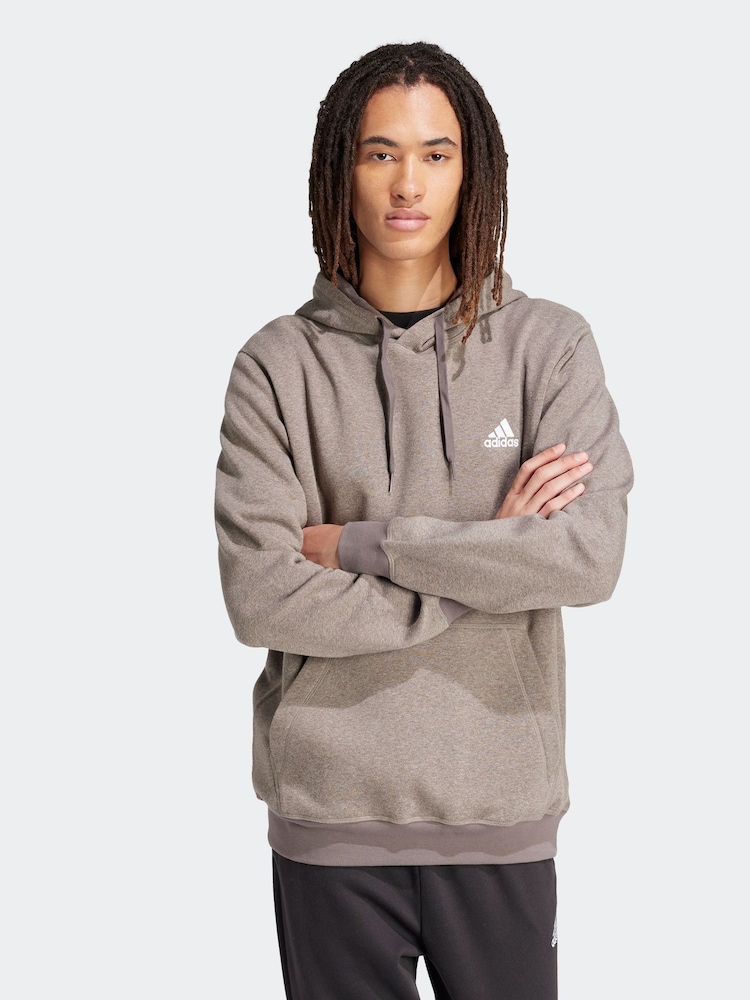 adidas Pink Sportswear Seasonal Essentials Mélange Hoodie - Image 1 of 8