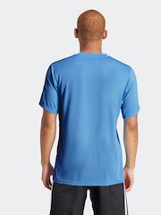 adidas Bright Blue Train Essentials 3-Stripes Training T-Shirt - Image 3 of 7
