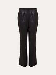 Phase Eight Black Faux Leather Marielle Cropped Trousers - Image 6 of 6