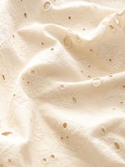 Stone 100% Cotton Broderie Cargo Trousers - Image 5 of 5