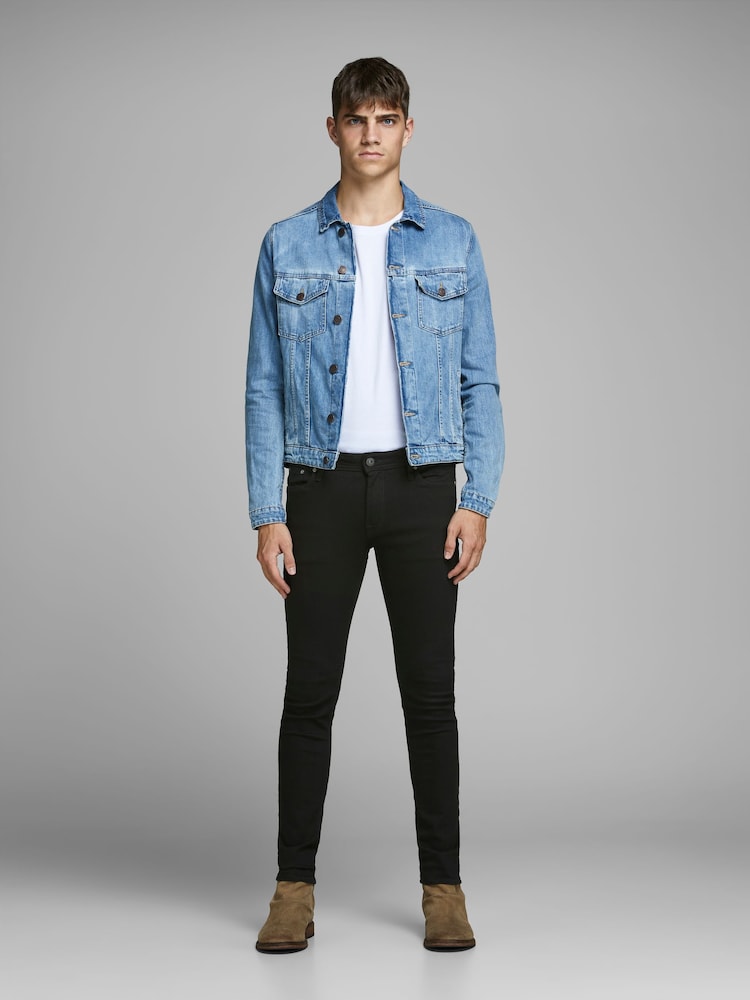 JACK & JONES Black/Chrome Slim Fit Jeans - Image 1 of 9 JACK & JONES Black/Chrome Slim Fit Jeans - Image 1 of 9