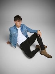 JACK & JONES Black/Chrome Slim Fit Jeans - Image 4 of 9