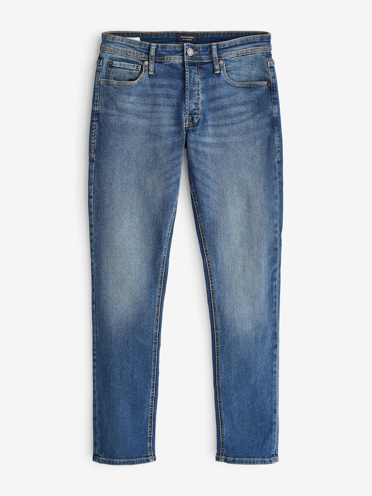 Умеренный синий - Джинсы узкого кроя Jack & Jones Glenn - Изображение 5 из 5