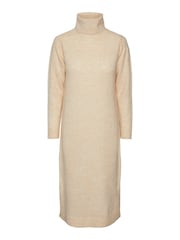 PIECES Cream Roll Neck Knitted Midi Jumper Dress - Image 5 of 5