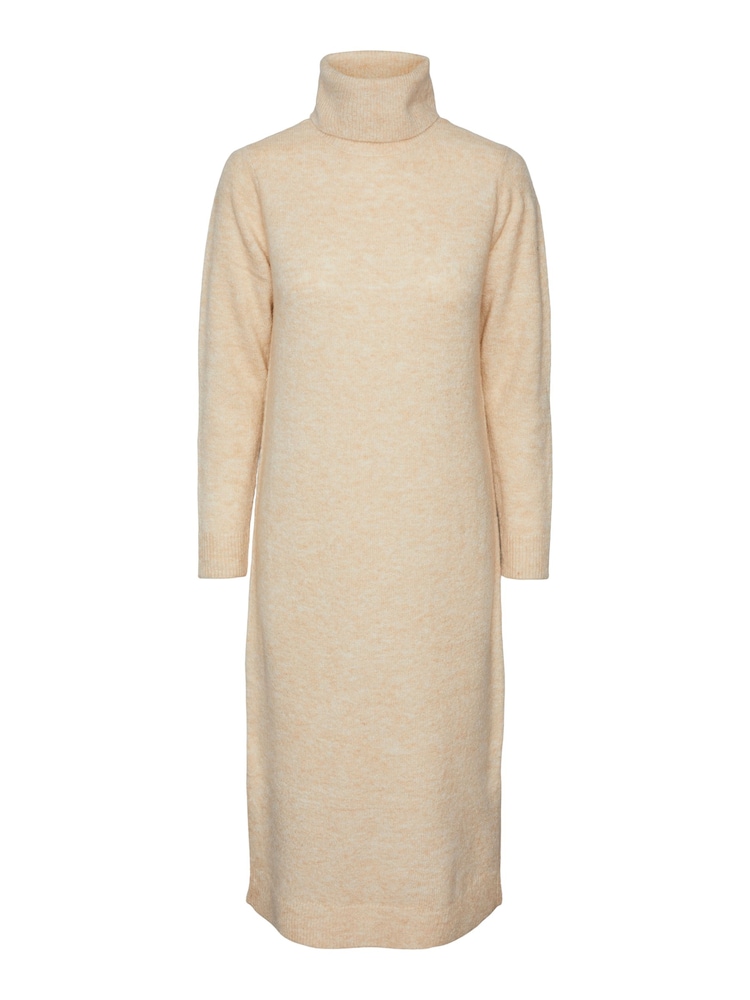 PIECES Cream Roll Neck Knitted Midi Jumper Dress - Image 5 of 5 PIECES Cream Roll Neck Knitted Midi Jumper Dress - Image 5 of 5