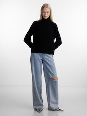 PIECES Black Roll Neck Soft Touch Knitted Jumper - Image 3 of 5