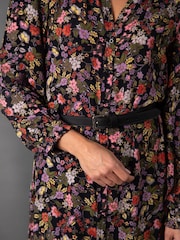 Lakeland Clothing Blue Lala Button Through Floral Midi Dress - Image 9 of 9