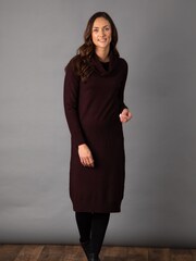 Lakeland Leather Red Crisi Knitted Midi Dress - Image 1 of 5
