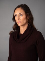 Lakeland Leather Red Crisi Knitted Midi Dress - Image 4 of 5