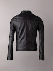 Lakeland Leather Black Wetherlam Leather Biker Jacket - Image 5 of 9