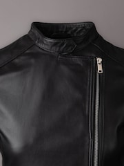 Lakeland Leather Black Wetherlam Leather Biker Jacket - Image 6 of 9