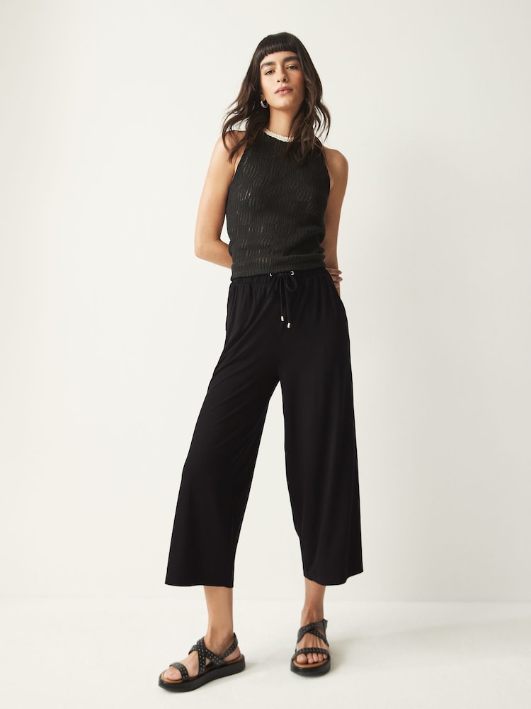 Schwarz - Culotte aus Jersey - Bild 2 von 8
