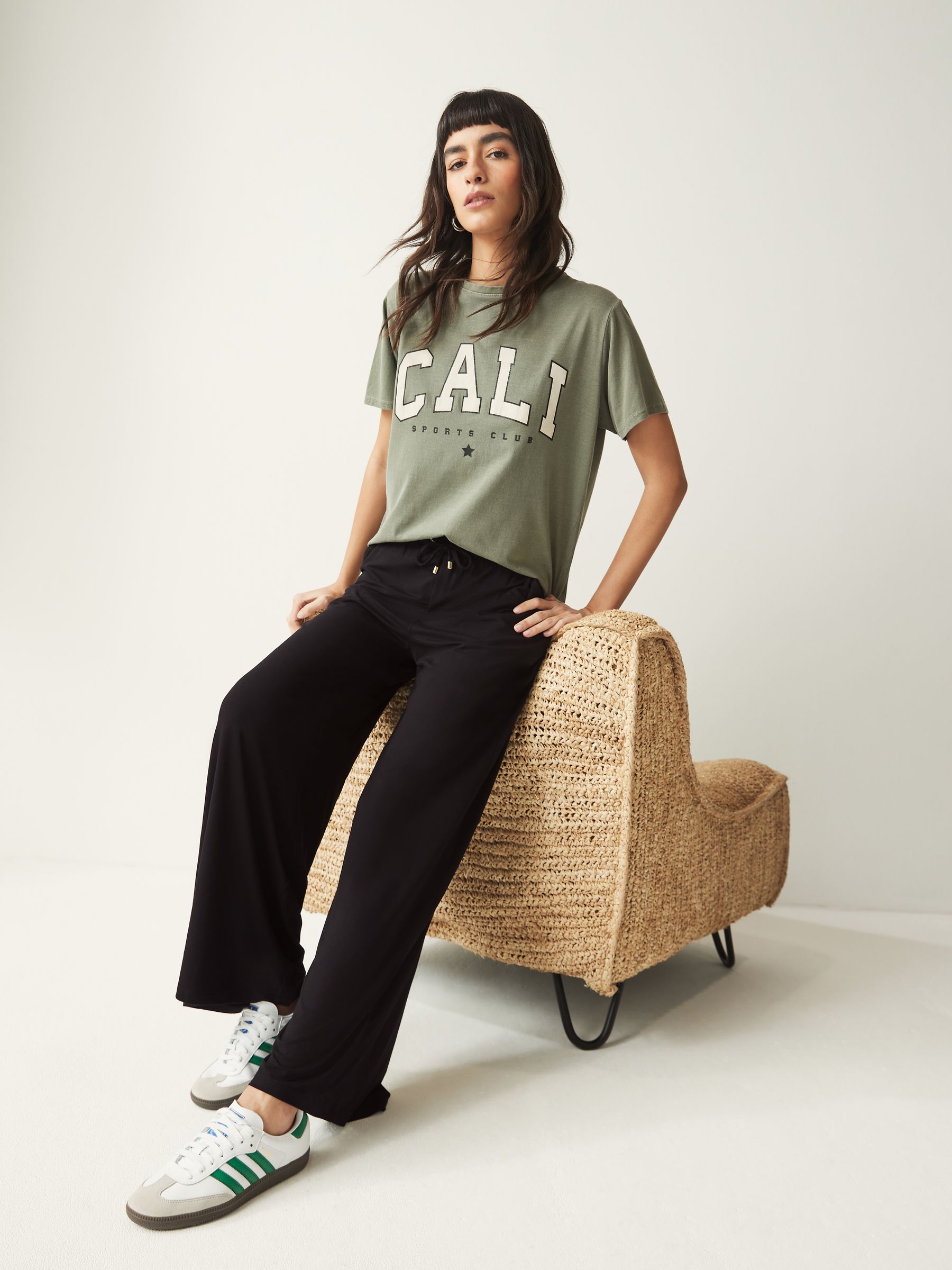 Buy Black Jersey Wide Leg Trousers from Next USA