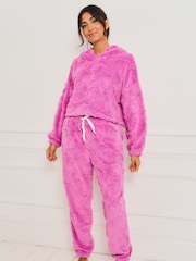 Jim Jam the Label Pink Star Fleece Twosie Pyjama Set - Image 2 of 9