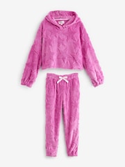 Jim Jam the Label Pink Star Fleece Twosie Pyjama Set - Image 7 of 9